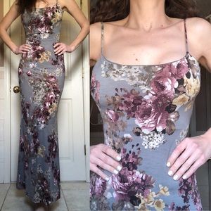Windsor Gray Floral Maxi Dress